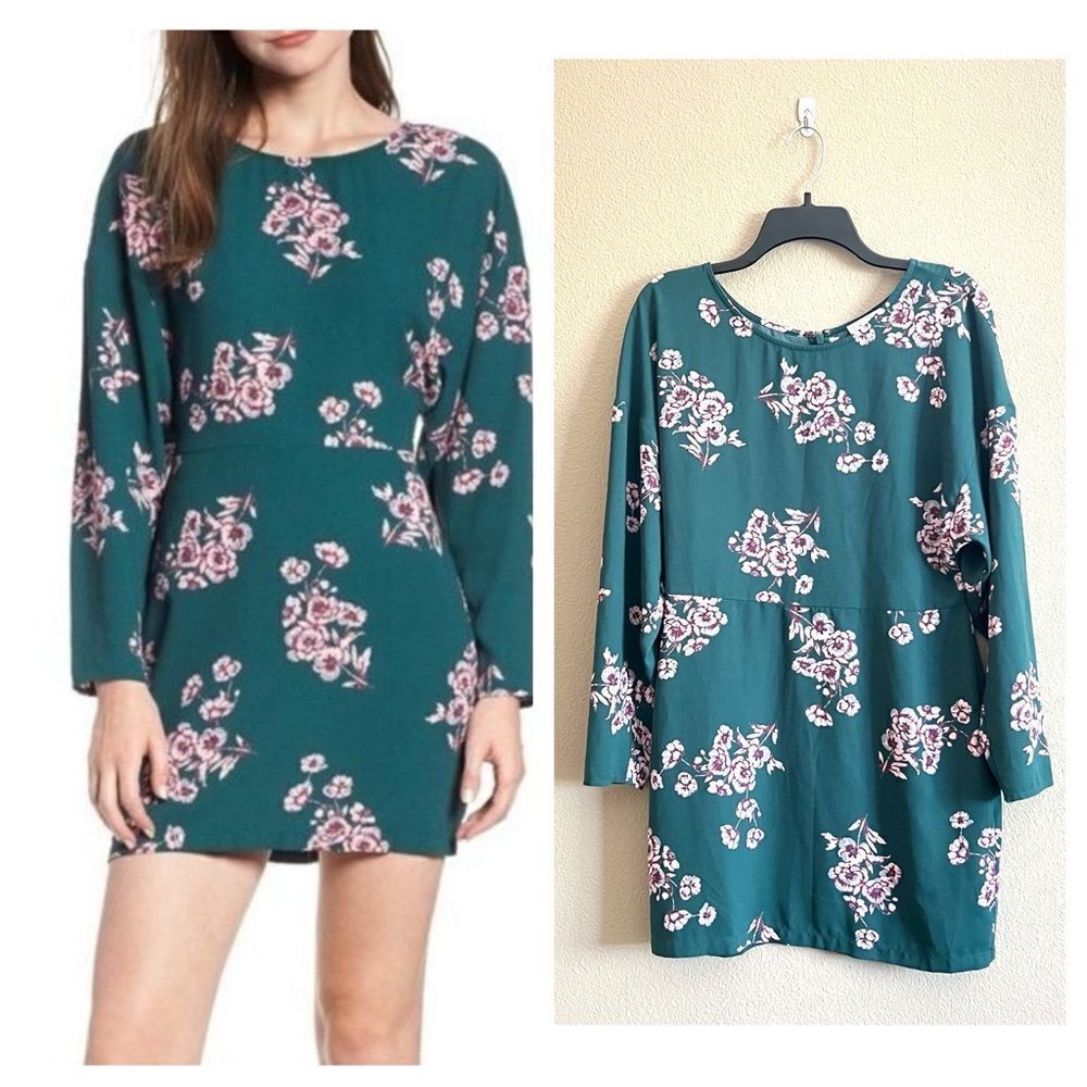 Leith Floral Print Shift Dress